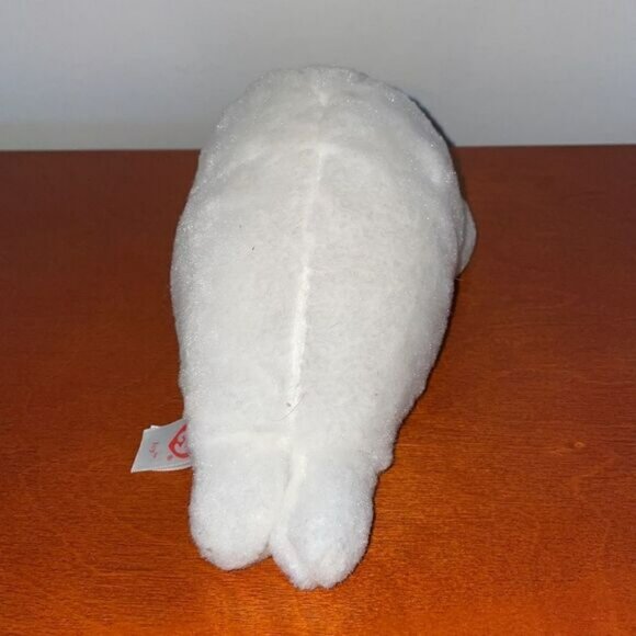 Ty “Icy” beanie baby white plush seal stuffed animal with sparkly blue eyes - Picture 4 of 7